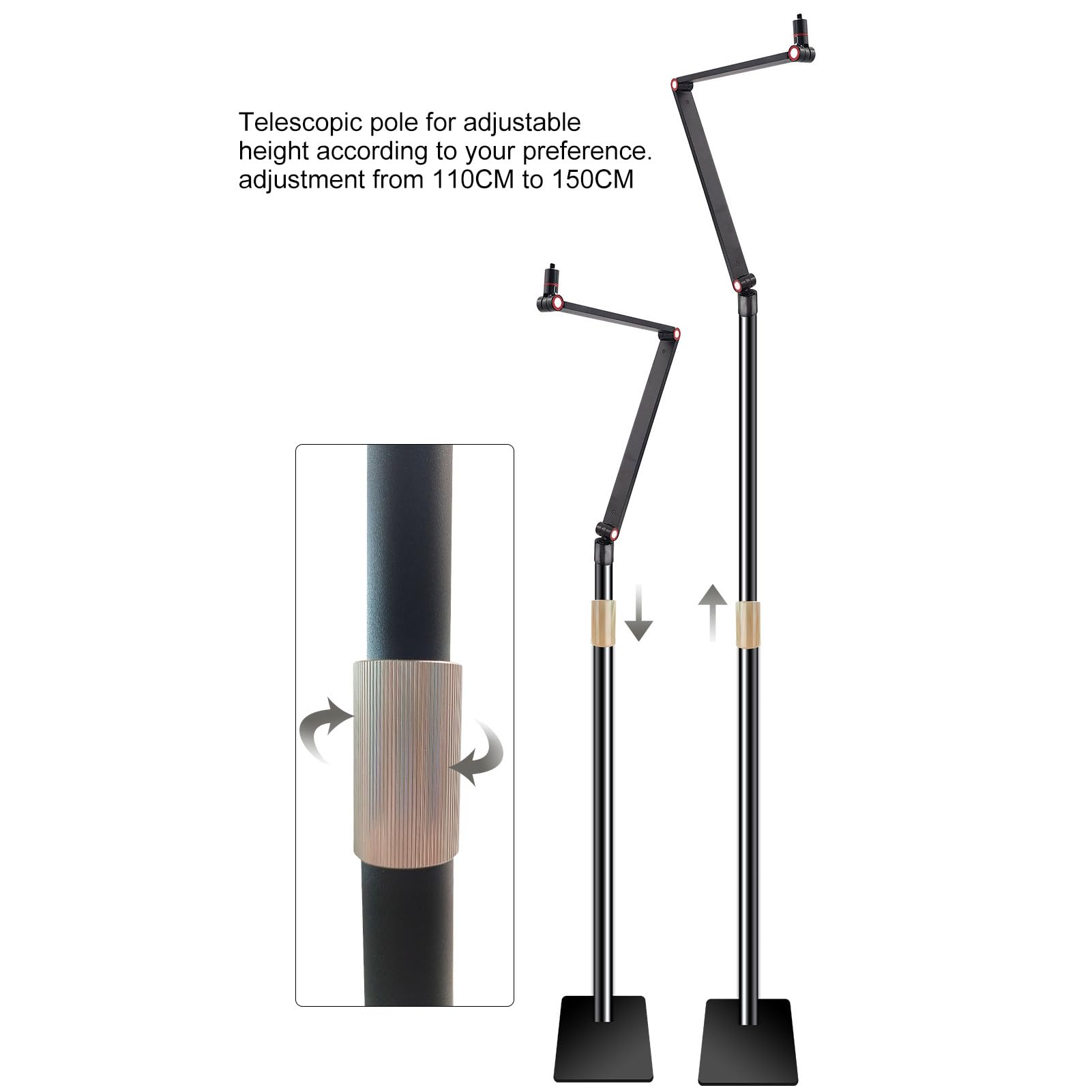 Support Mural Videoprojecteur Réglable Multi-Angle - Bras Articulé Pour Mini Projecteur