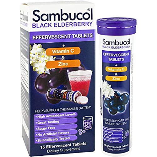 Sambucol Original - Plus Vitamin C and Zinc - Effervescent Tabs - 15