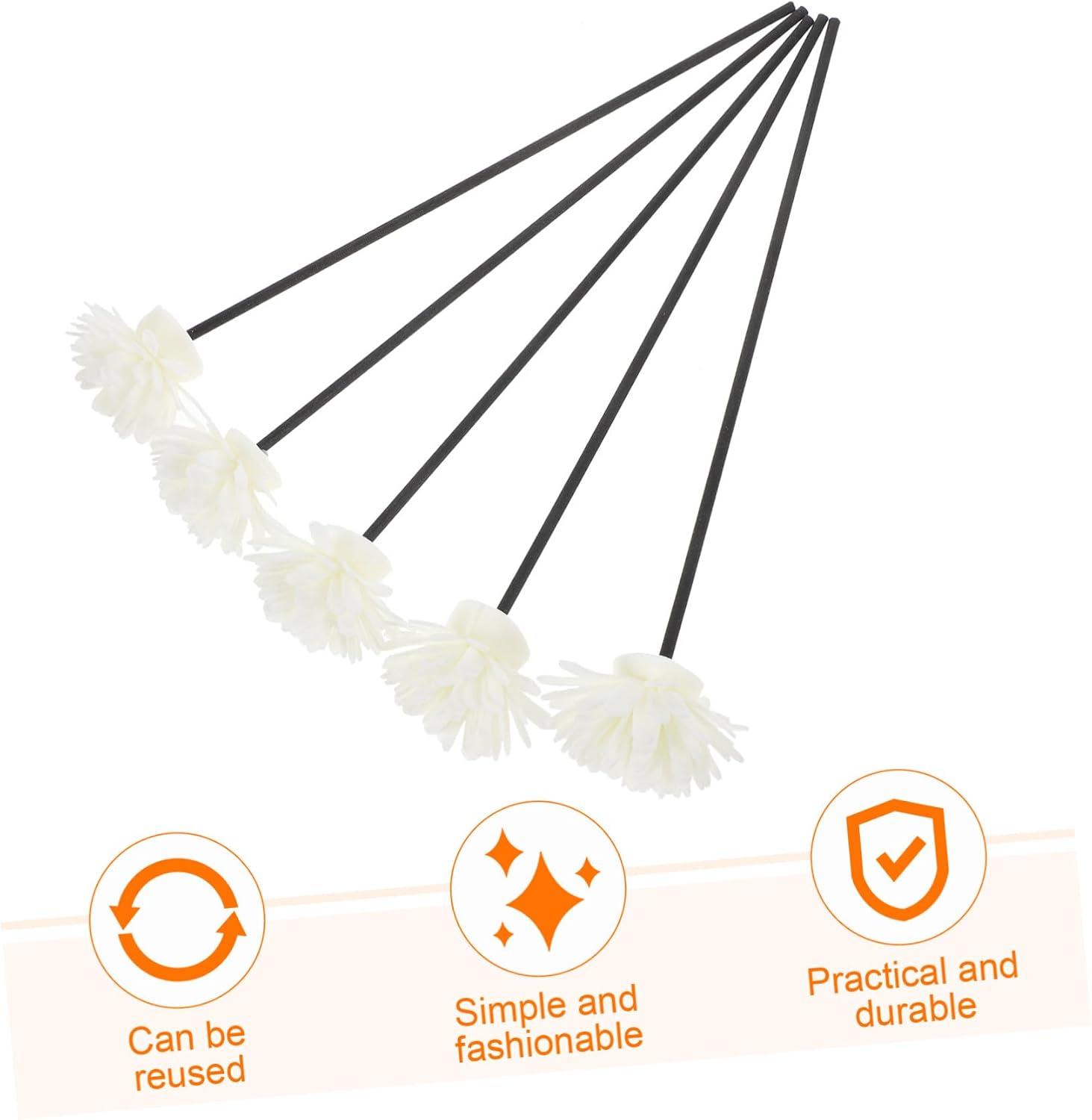 10pcs Artificial Flower Diffuser Sticks for Essential Oils Aromatherapy Reed Rods with Strong Volatility Decorative Fragrance Diffuser Accessories for Home and Office Vases