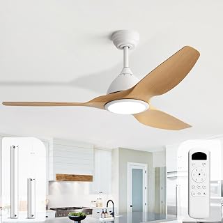Sofucor 52 Inch Ceiling Fan with Light & Plastic Blade for Indoor Outdoor