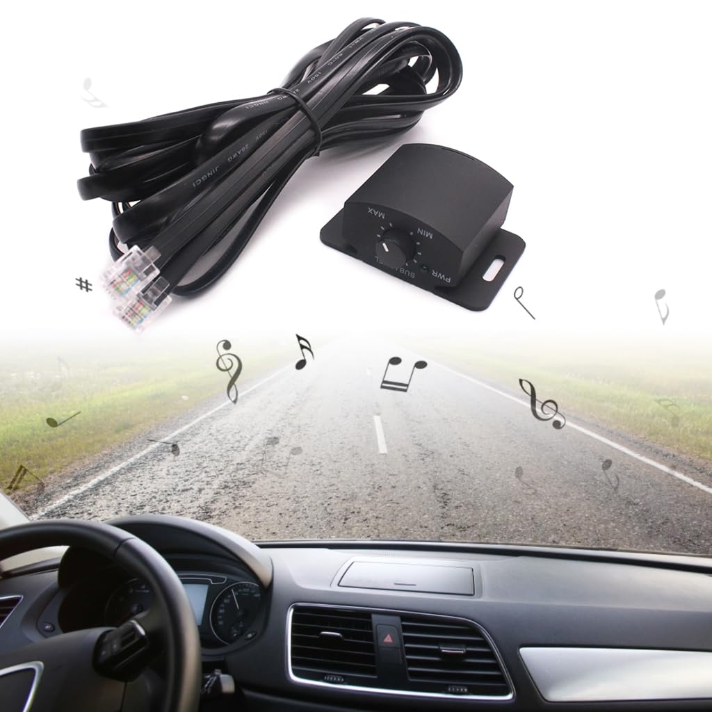 URTERYSER Amplifiers Tuner, Amplifier Replacement Bass Knob Control Remote 6Pin Subwoofer Remote Volumes Adjustment Control Knob for Speakers