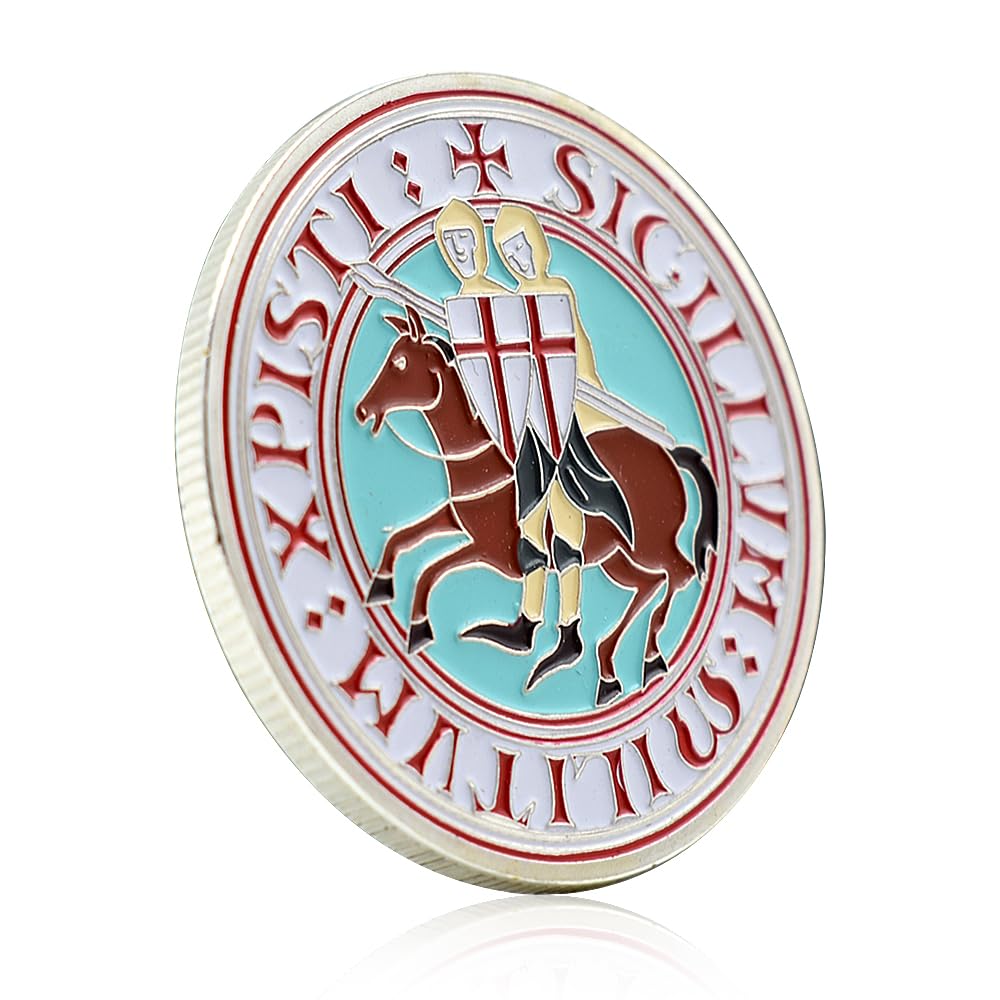 Knights Templar Challenge - Moneta commemorativa da collezione con medaglione in metallo