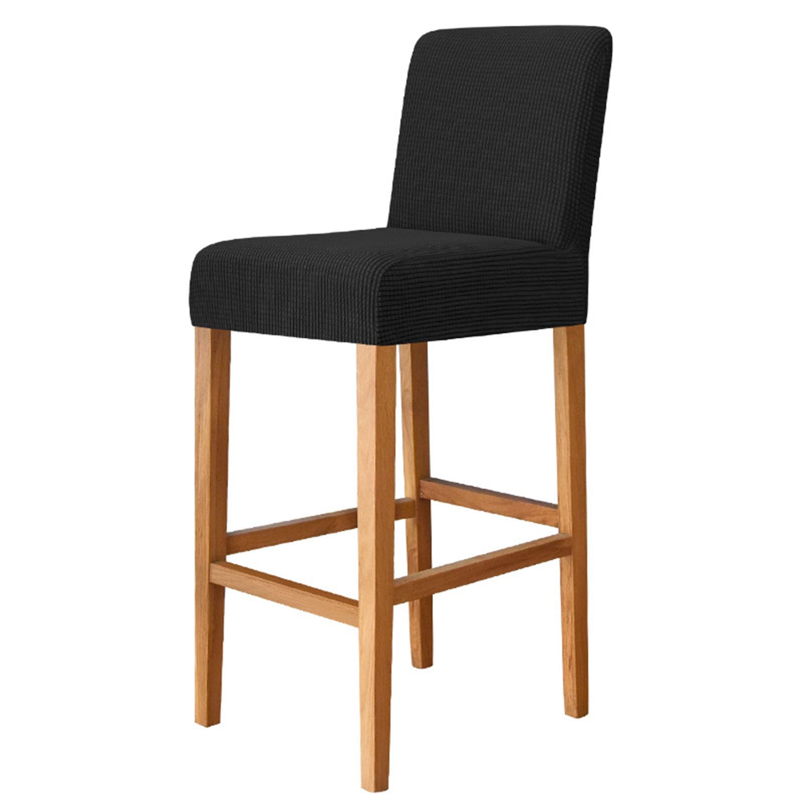 Leomix Stretch Bar Stool Covers, Pub Counter Short Back Chair Covers with Elastic Bottom Chair Covers, for Breakfast Cafe Counter High Stool,Q,2pack