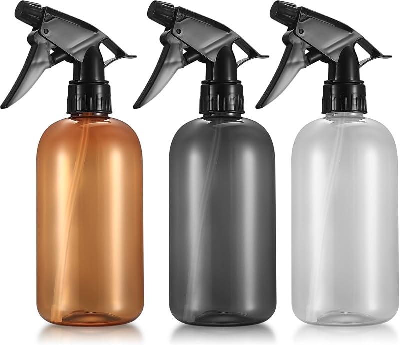 3 Piezas 500ml Botellas de Spray Vacías, Botellas de Spray Pulverizador, Botella de Aerosol de Plástico Reutilizable para Plantas Flores Jardín Peluquería Limpieza
