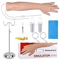 Vista 1 de Medarchitect IV Kit de práctica de brazo de inyección y flebotomía con infusión intravenosa, extracción de sangre, técnicas de venopuntura