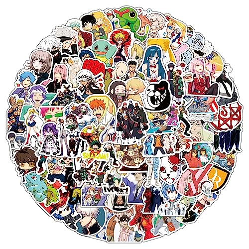 Anime collection Stickers 100Pcs for Suitcase Skateboard Laptop Computer Water Bottles Car Teens Boys Girls Decal Waterproof Sticker