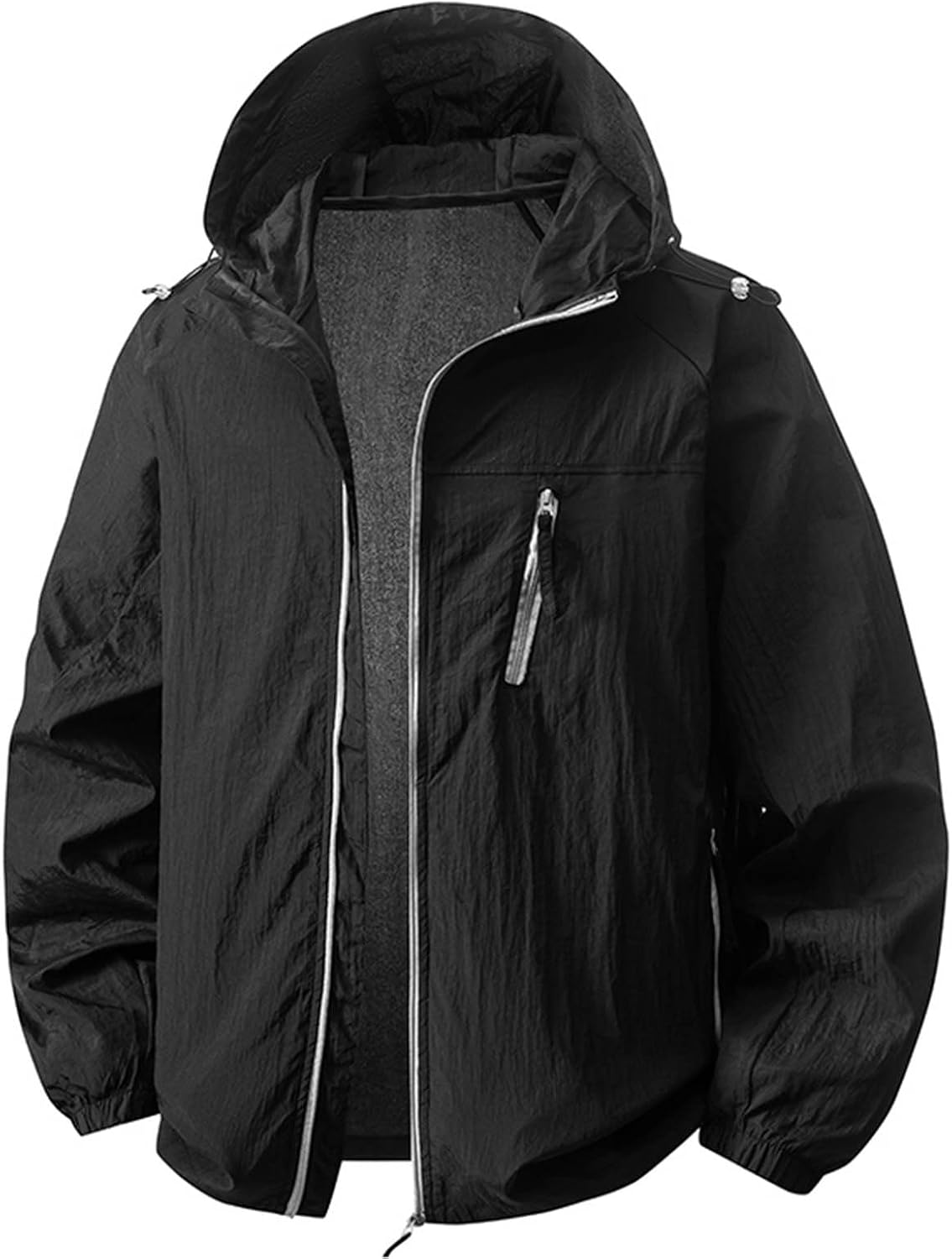 Cambkatl Men's UPF 50+ Sun Protection Hoodie Jacket Full Zip Lightweight Loose Long Sleeve Outdoor Fishing Shirts
