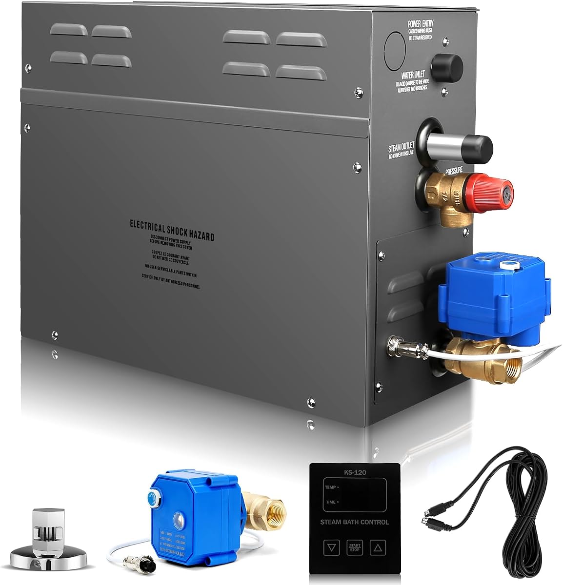 12KW Home Steam Generator with Waterproof Touch Screen Self-Draining System