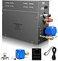 Vanbolt 12KW Steam Shower Generator - Quick 2-4 Min Steam, Auto-Drain, 95-131°F Control, Quiet for 460 Cu Ft Home Spa