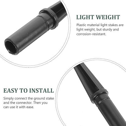 Miniatura 6 de Toddmomy Estaca de repuesto de metal para luces solares, estacas de luz solar LED al aire libre para jardines, patio, camino, césped, lámparas de