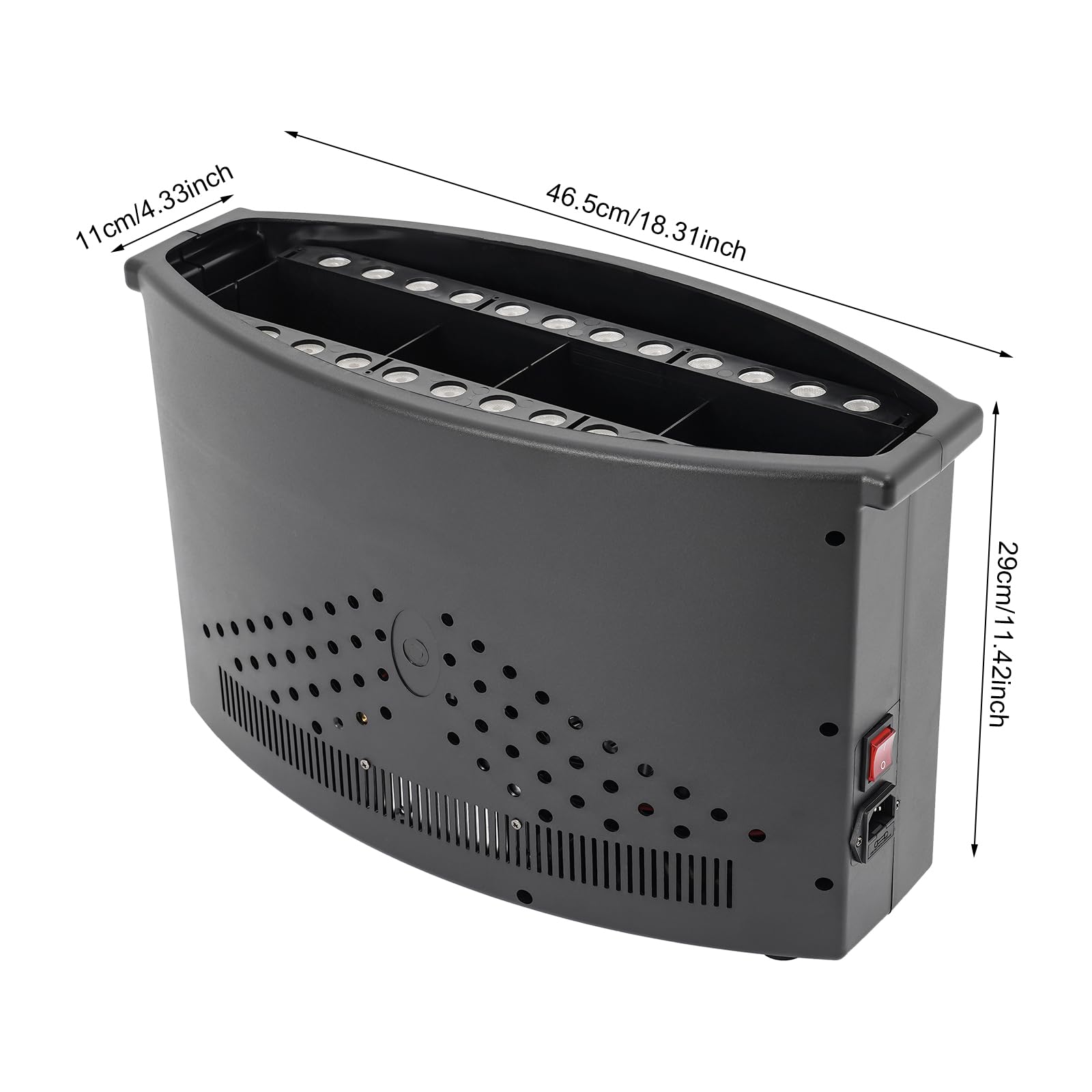 Fake Fire Flame Light, 5FT Flame Lamp Stage Lights 24 LED (20 Red + 4 Blue), Artificial Simulated Fire Atmosphere Lamp for Stage DJ Party Christmas Campfire Party Decoration, 130W, Oval Base