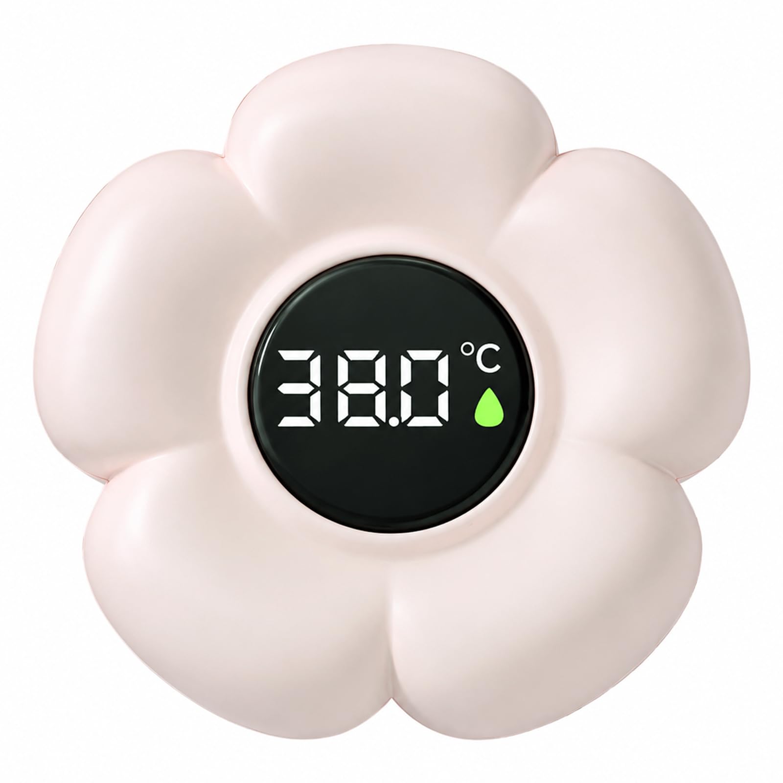 Flower Babys Bath Thermometer, Waterproof Digital Water Thermometer with LED Display, Floating Bath Temperature Thermometer for Safety Infant, Useful Baby Essentials for Newborn