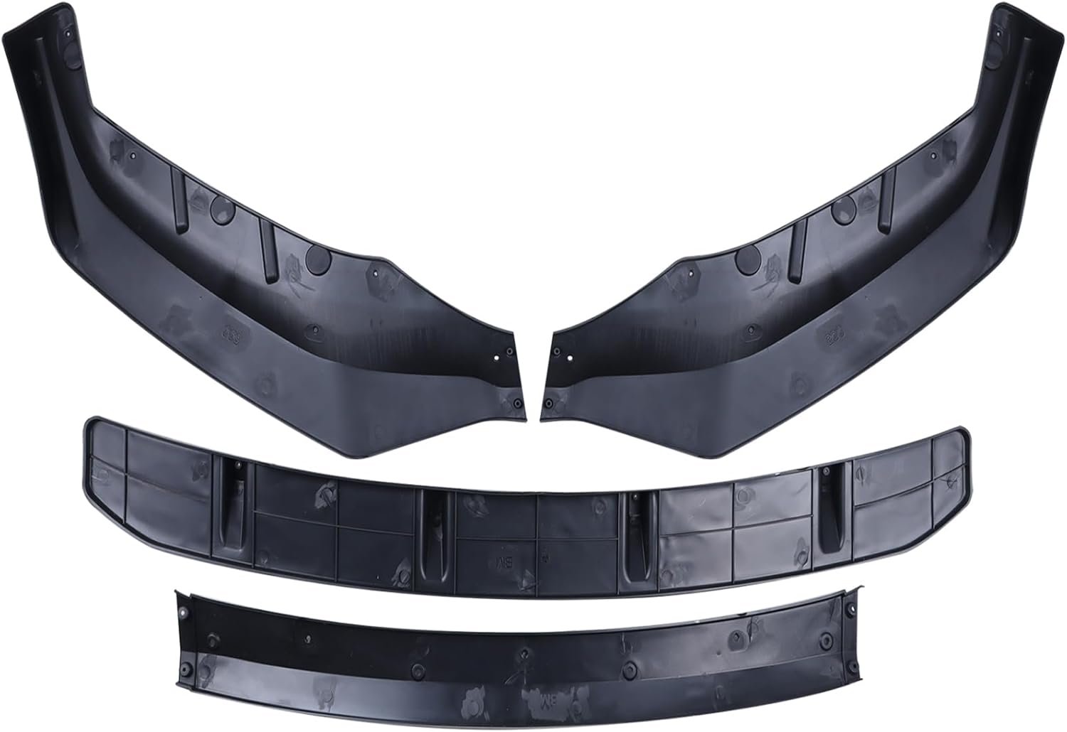 MUCO 4pcs Front Bumper Lip Spoiler Kit Compatible with BMW 5-Series G30 2018 2019 2020 2021 2022 2023 Gloss Black M-Performance Front Bumper Lip Spoiler Lip Lower Bumper Body