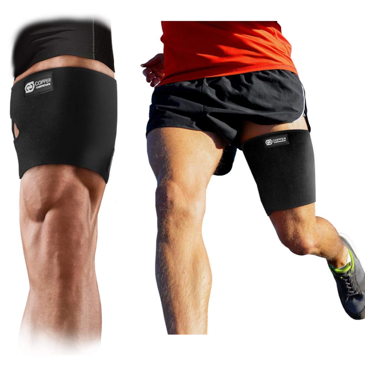 Copper Compression Hamstring and Thigh Sleeve for Men + Women