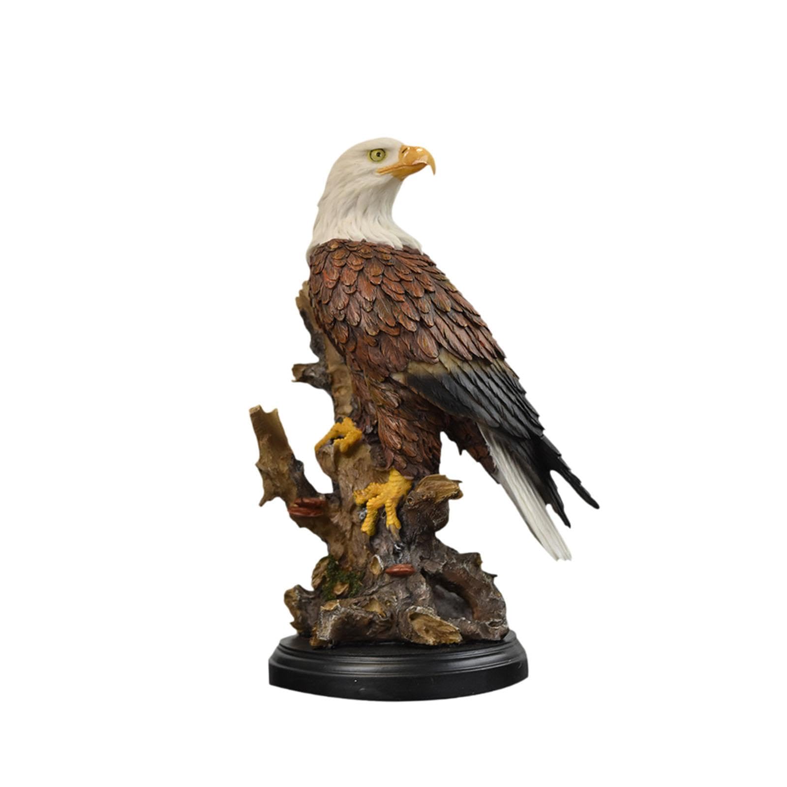 Figurine de Bureau Aigle Statue de Collection Décoration Moderne Oiseau Sculpture En Résine à Exposer dans Un Club, Un Jardin, Une Chambre, Un Hôtel O, 16x16cmx33cm