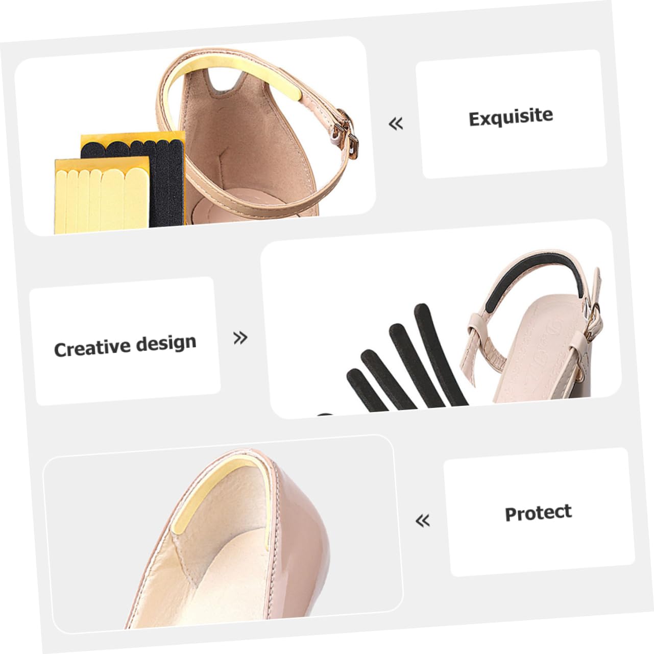 SOLUSTRE 18blätter Fersenschutz-pads Für High Heels Anti-reibung Fersenkissen Mit Selbstklebender Rückseite Geeignet Für Verschiedene Schuharten Fußschmerzen Und Blasenbildung