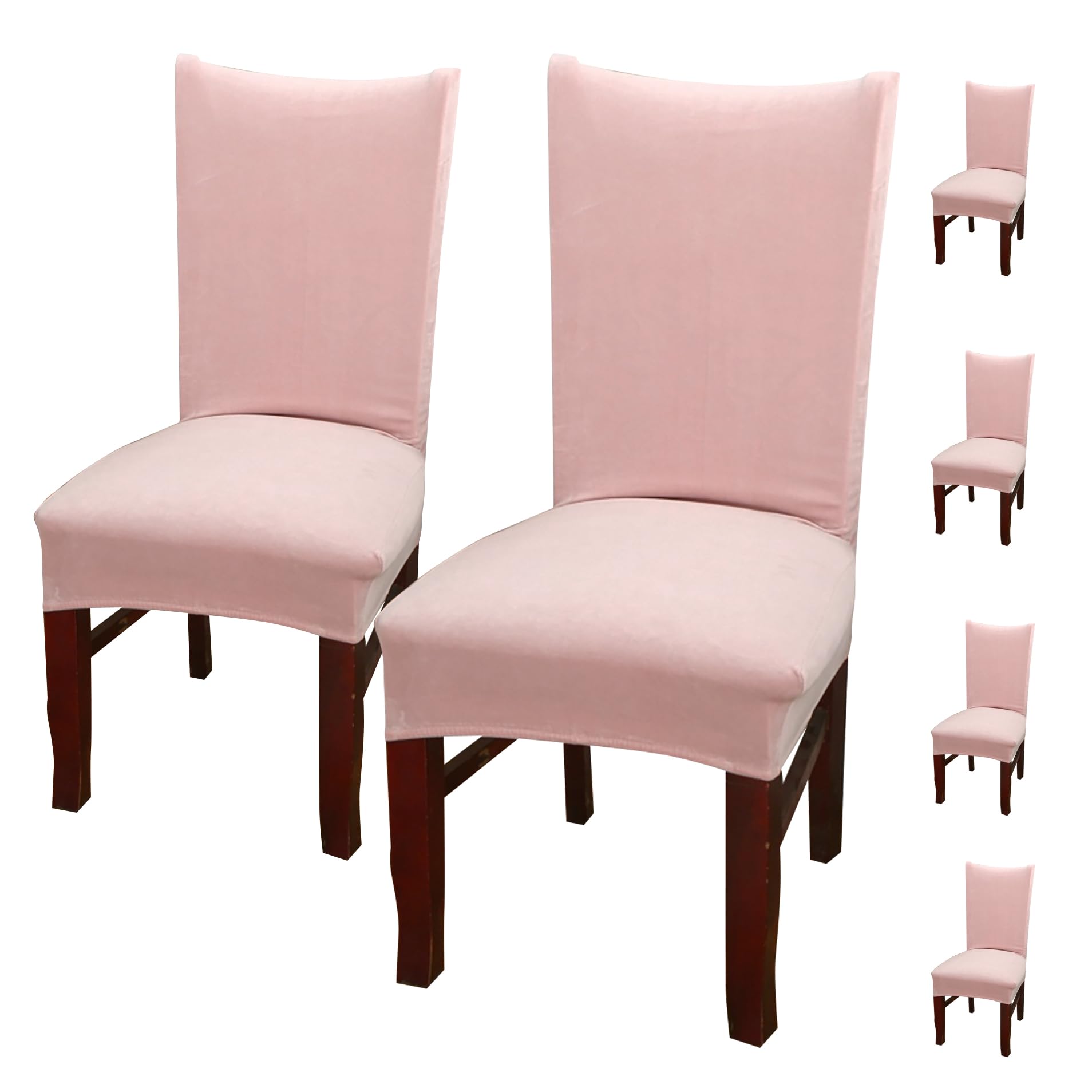 House of Quirk Stretchy Universal Velvet Chair Cover Removable & Washable Short Dining Chair Cover Protector Seat Slipcover (Powder Pink, Pack of 6) (B0CQQRY1XS) Amazon Price History, Amazon Price Tracker