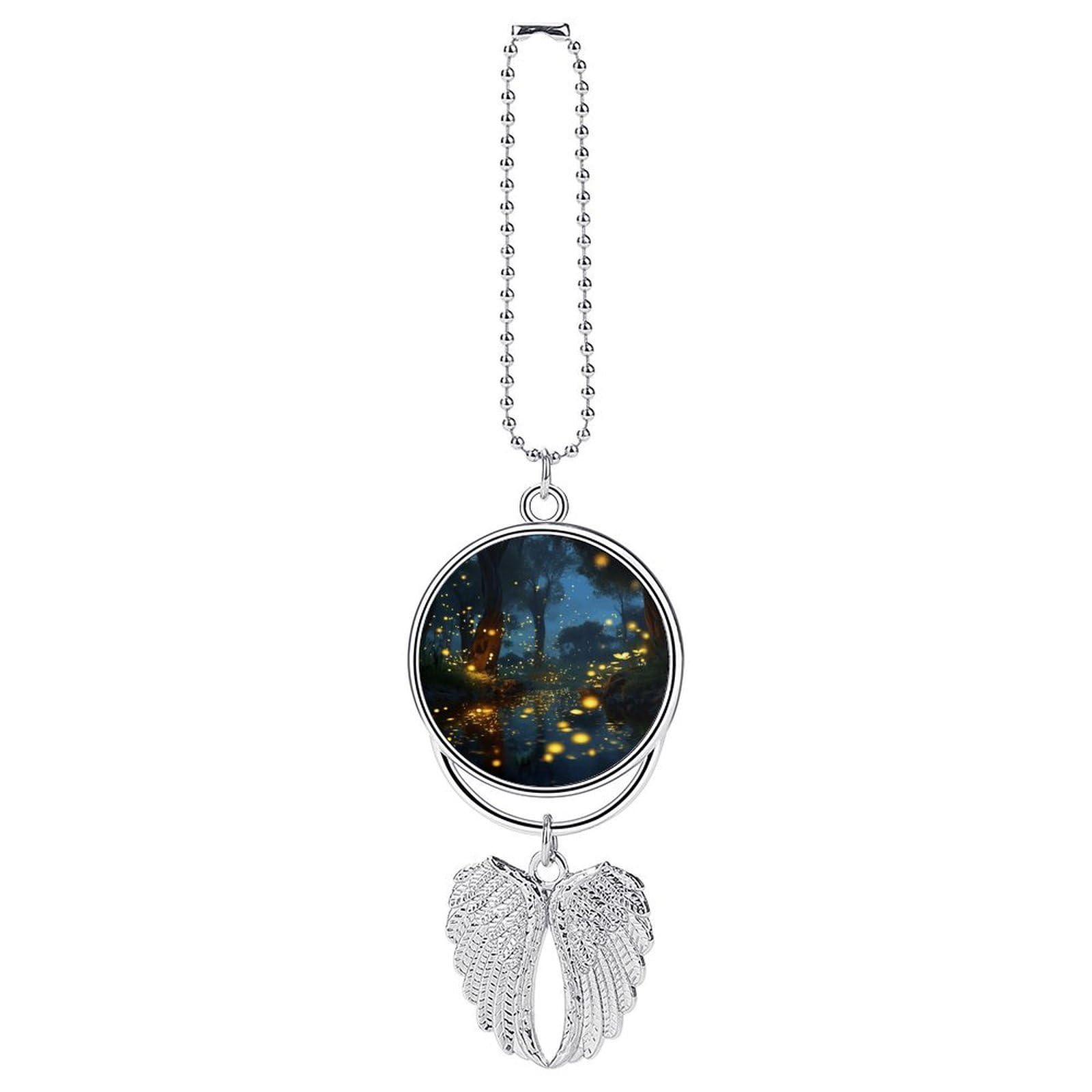 Fireflies Car Pendant Personalized Car Hanging Ornament Auto Rear View Mirror Hanging Decoration Accessories Metal Cars Interior Ornament for Most Cars Truck SUV