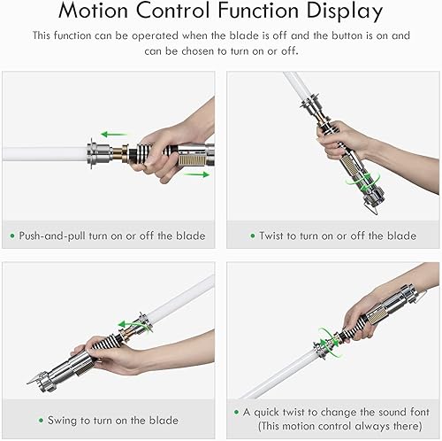 Miniatura 4 de CUSTOM SABER Sable de luz de oscilación suave RGBX sensible, 16 fuentes de sonido, Sable de luz de cambio de color infinito de control de