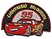 Produktbild Disney Cars - Lightning Mc Queen 8,1 cm * 5,5 cm Bügelbild - Aufnäher Applikation Auto McQueen Nascar Rennauto
