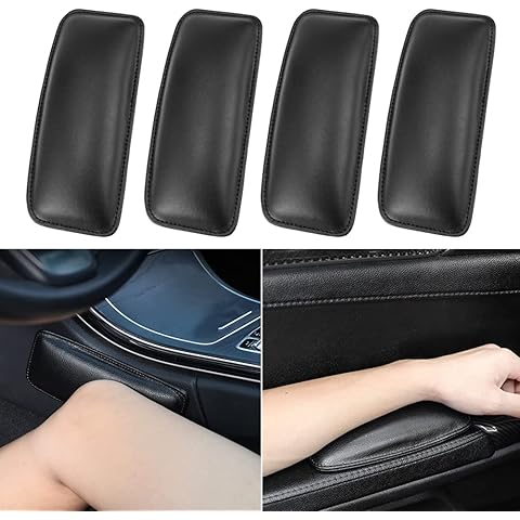 4 Pack Auto Center Console Elbow Leg Knee Pad, Leather Armrest Cover Cushion for SU...