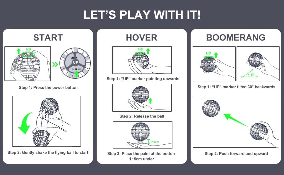 Flying Orb Ball Toys, 2025 Hover Galaxy Ball Soaring Nebula Flying Orb, Hand Controlled Boomerang Spinner, RGB Light Magic Space UFO Cool Toy, Mini Drone for Kid Adults Outdoor Indoor-Blue - Image 7