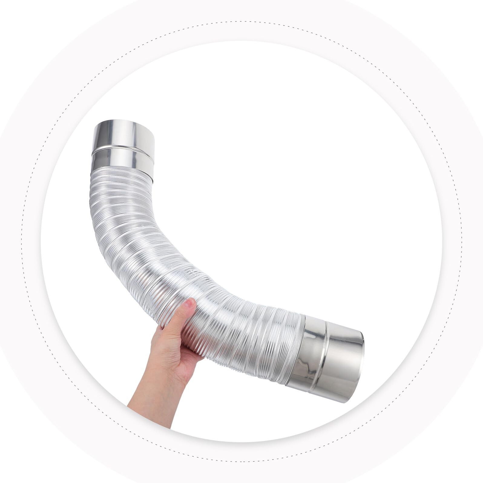 TOYANDONA Tubo per Stufa a Gomito in Alluminio 40 Cm 90/45 Gradi Resistente Alte Temperature per Caminetti da Esterno Riscaldamento da Campeggio Picnic e Zaino in Spalla