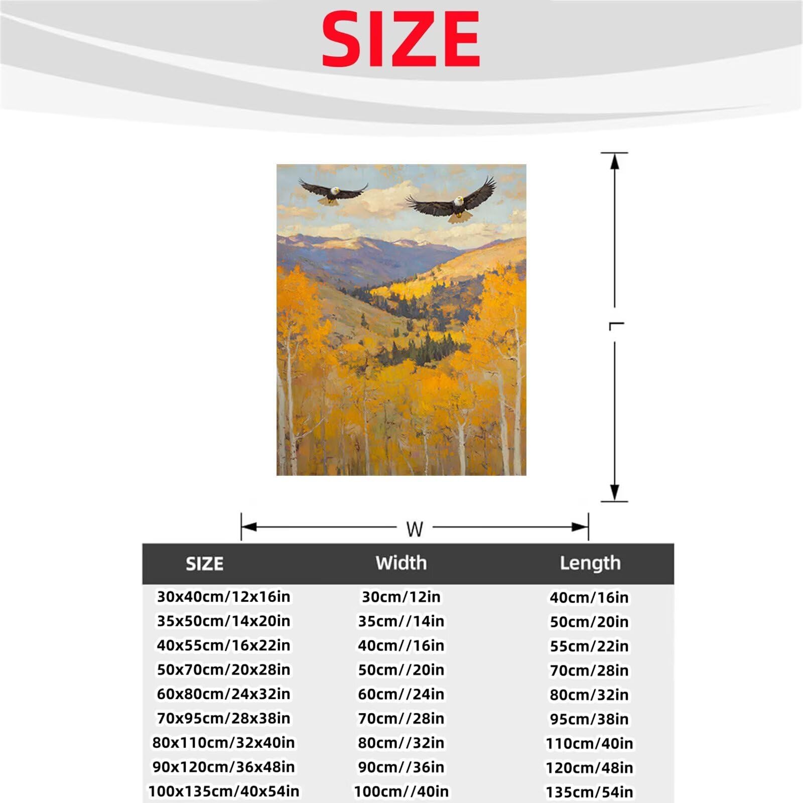 Malowanie orłem numer drzewa dla dorosłych obraz dziecko 110 x 80 cm, aktywność ręczna dla dorosłych malowanie według numerów wodoodporna przejrzystość kolor płótno 36 kolorów akrylowa farba i pędzel