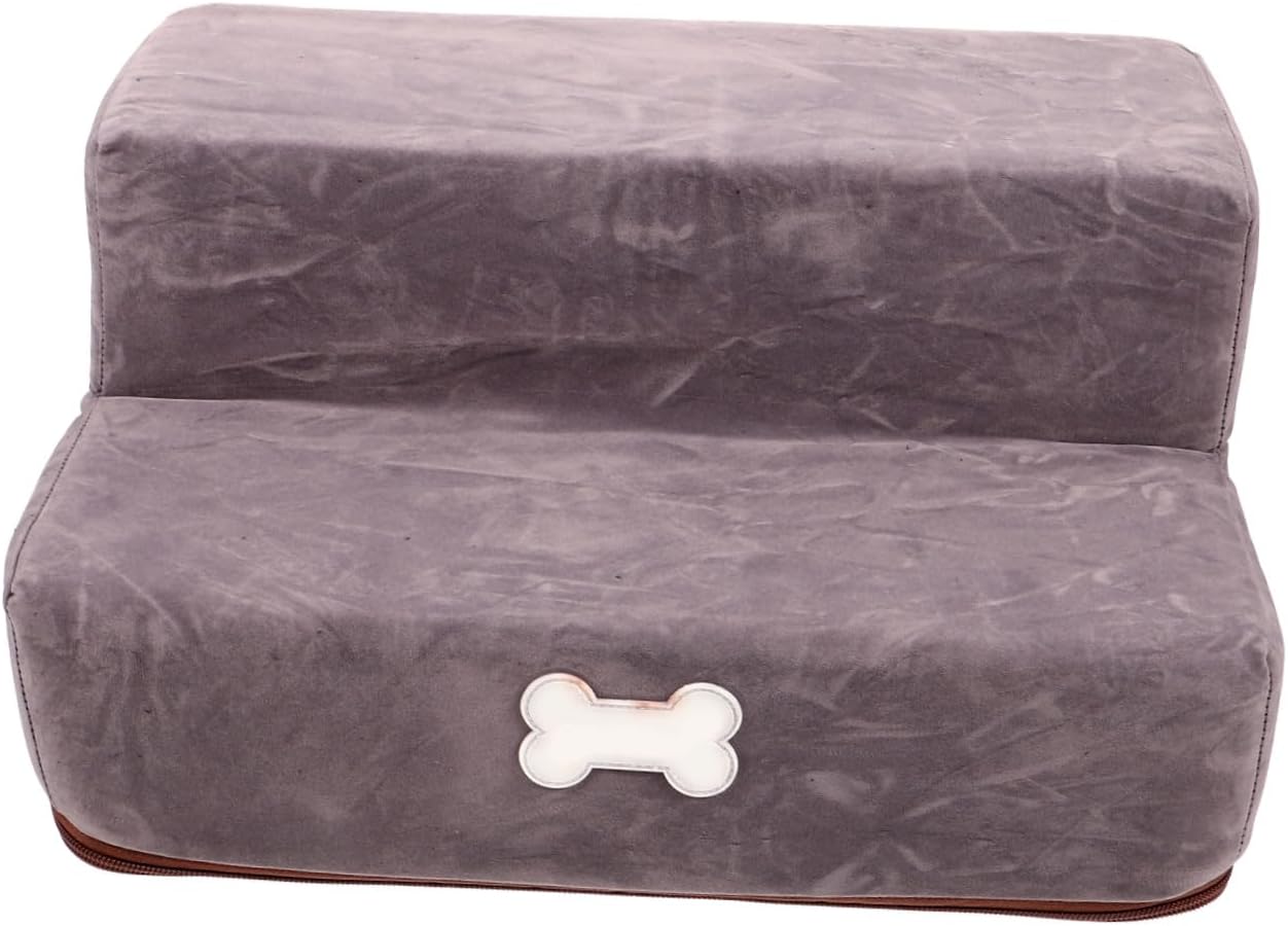 Yardwe Portable Small Pet Stairs Lightweight Cloth Puppy Ladder for Bed Couch Indoor Use with Stable Design Suitable for Dogs and Cats