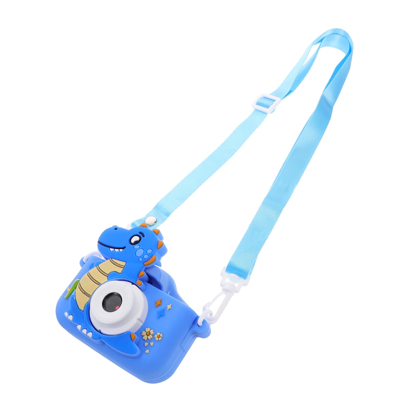 TOYZFRIENDY Cámara Infantil Digital con Doble Lente para Diseño Dinosaurio Azul Fácil de Usar Resistente y para Fotos y Vídeos de Interior y Exterior
