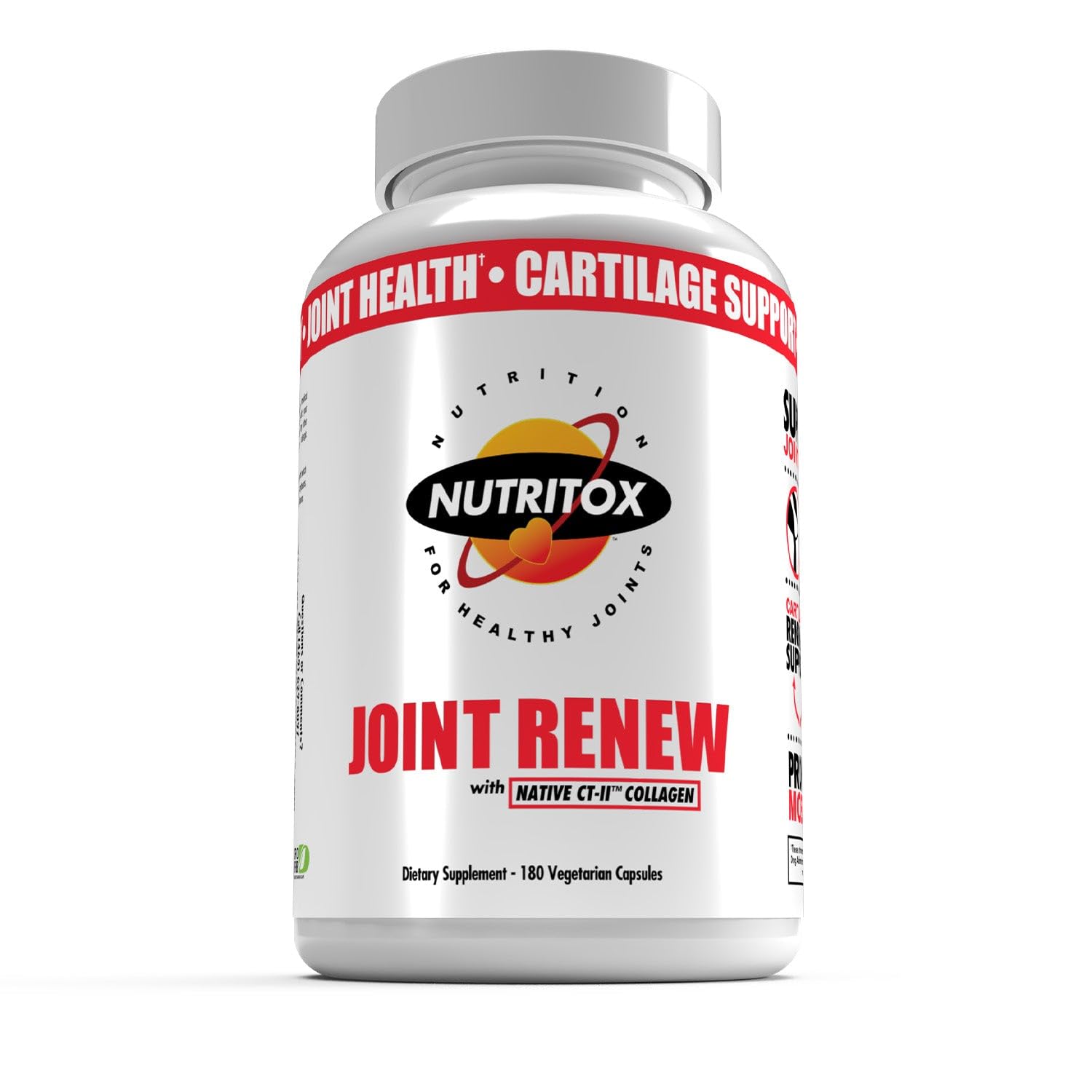 Joint Renew - All Natural Cartilage and Joint Support Supplement Made with Unflavored Vegetarian Capsules (180 count)