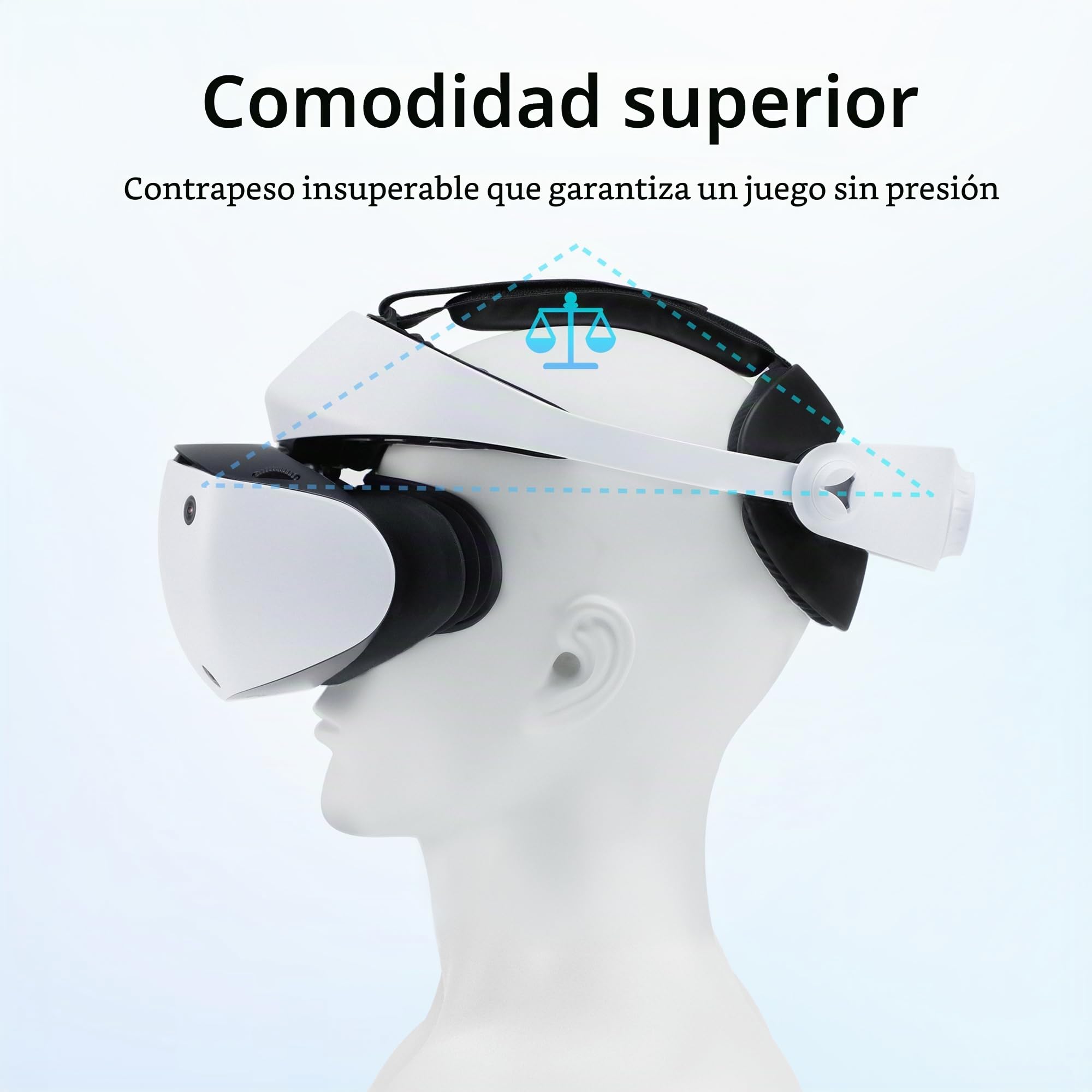 AMVR CM1 - Kit cómodo compatible con accesorios PS VR 2, suave y cómodo, equilibrio de peso, transpirable
