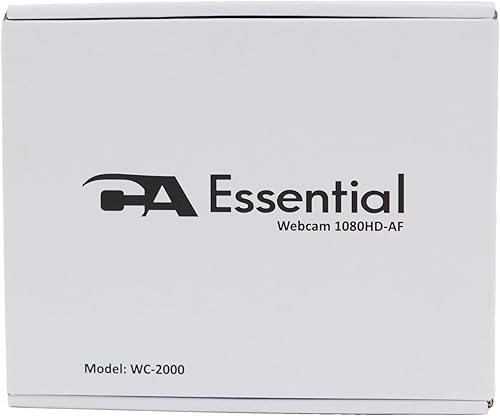 Miniatura 8 de Cyber Acoustics CA Essential Webcam 1080HD-AF - Cámara web USB con micrófono para escritorio o portátiles, cámara web de 1080p, enfoque automático