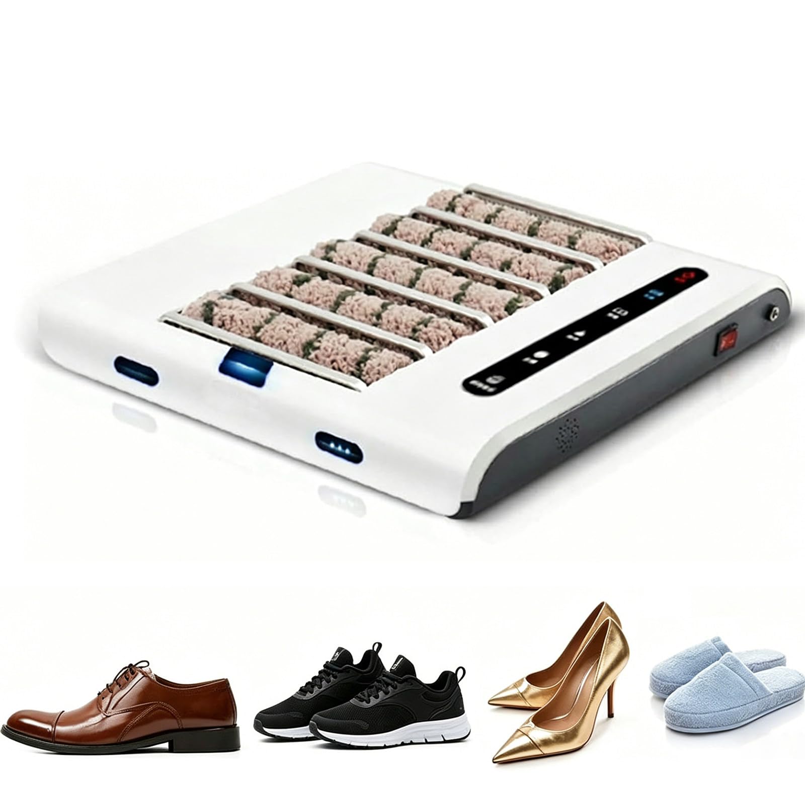 RoyceBee Fully Automatic Shoe Sole Cleaning Machine, 1000Pa Suction, Waterless & Auto-Sensing, Rechargeable Automatic Induction Shoe Polisher, Cleans Outdoor Shoes & High Heels in Seconds