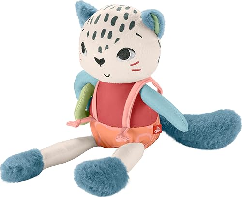 Miniatura 1 de Fisher-Price Juguete sensorial para bebés, planeta amigos, manchar, divertido leopardo de nieve para recién nacidos a partir de 3 meses