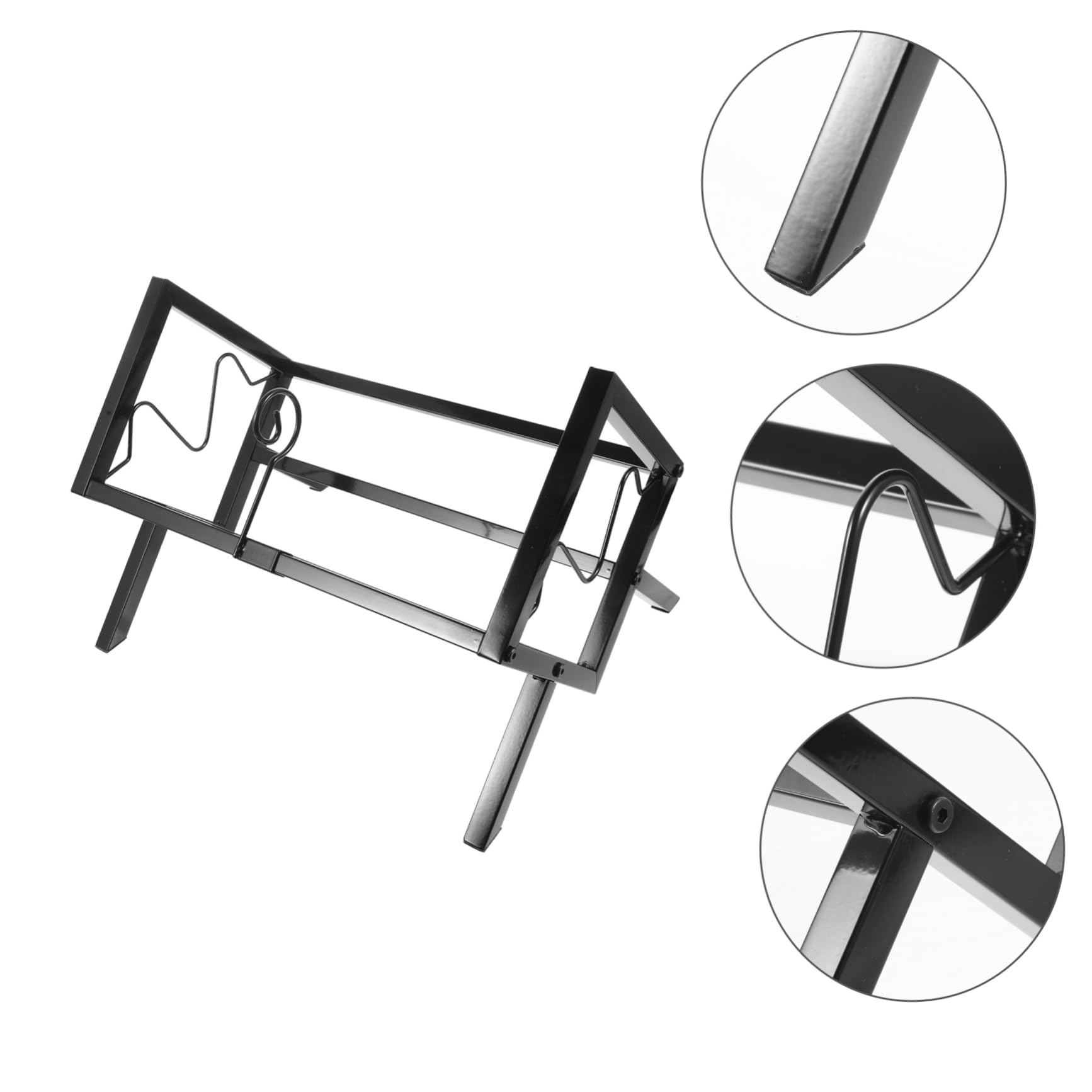 Porta Vinile da Scrivania in Metallo Nero, Organizer Capiente | Espositore per Album e Cd, Uso Desktop e Casa, Struttura Ordinata per Libri e Forniture Ufficio