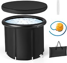 GYMAX Ice Bath Tub, 116 Gallons Capacity Cold Plunge Tub with Pump, Cover & Carry Bag, Multi-Layered Insulated Tub for Cold Water Therapy and Recovery, Indoor/Outdoor Freestanding Ice Baths at Home