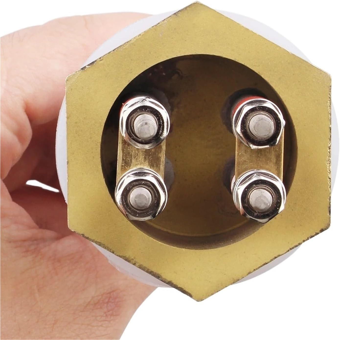 1pcs 300w 600w 900w 1500w Tubular Electric Heater Water DN32 Brass Thread Solar Immersion Heating Element 12v 24v 48v(Silver,12v 600W)