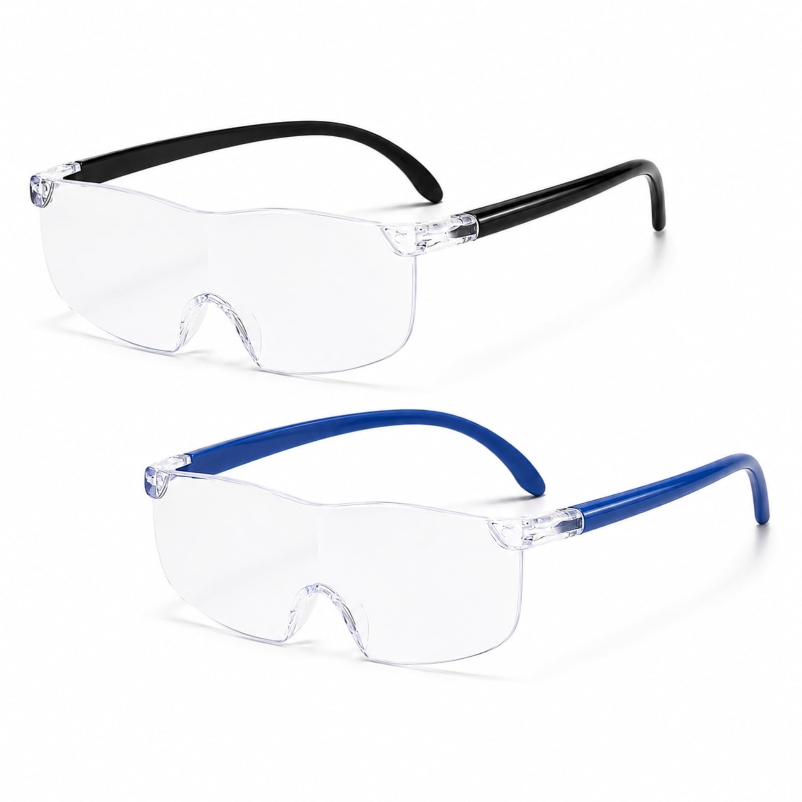 2 Pack Magnifying Glasses – 300% Wearable Magnifying Glass, Hands-Free Magnifying Glasses for Hobbies, Anti-Blue Light Reading Glasses for Visually Impaired