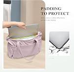 Tote Bag for Women, 14Inch Work Bags with Zipper Computer Laptop Handbag with Compartments for Travel, Daily