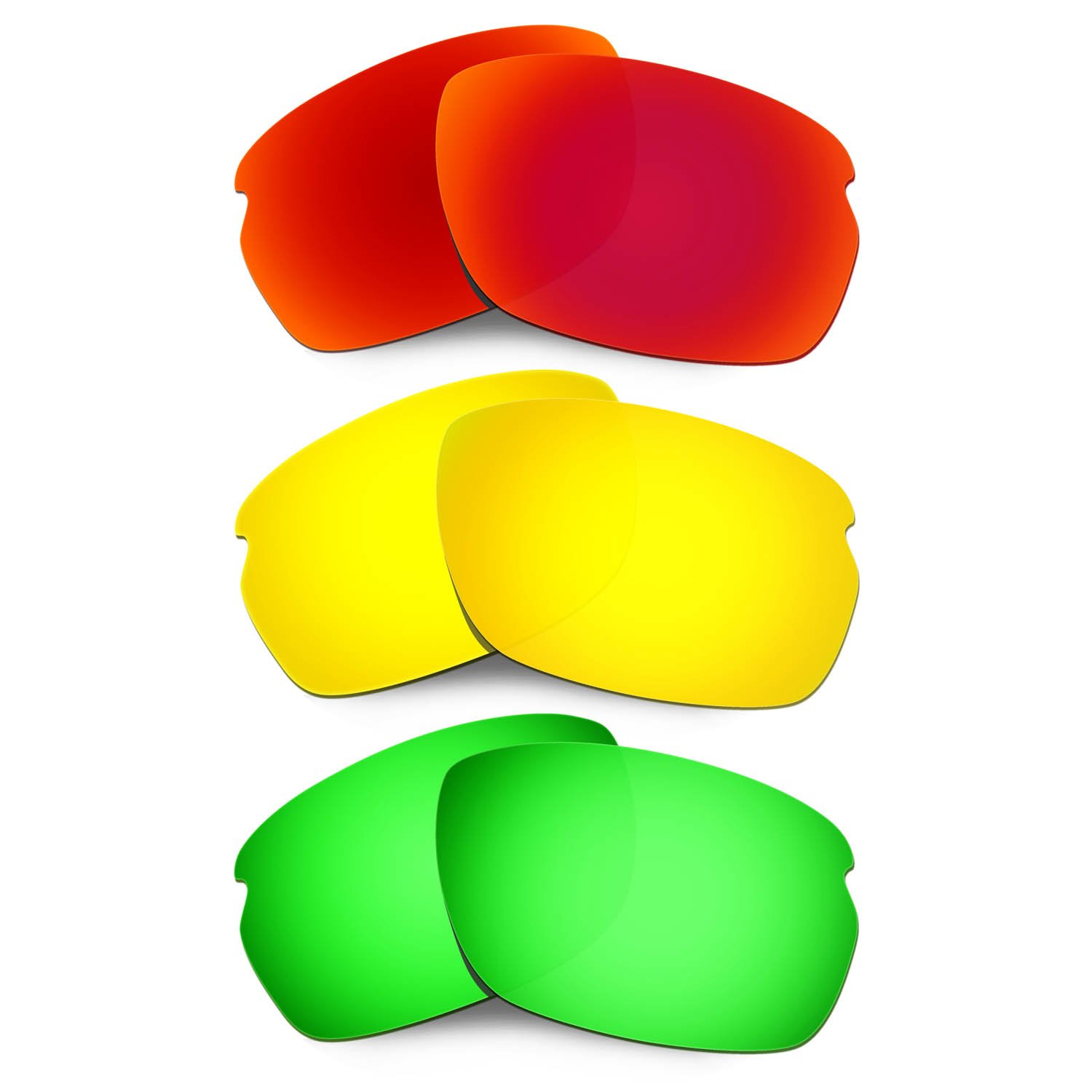 Lentille pour Oakley Carbon Shift renforcée : protection or et verte contre reflets - 8