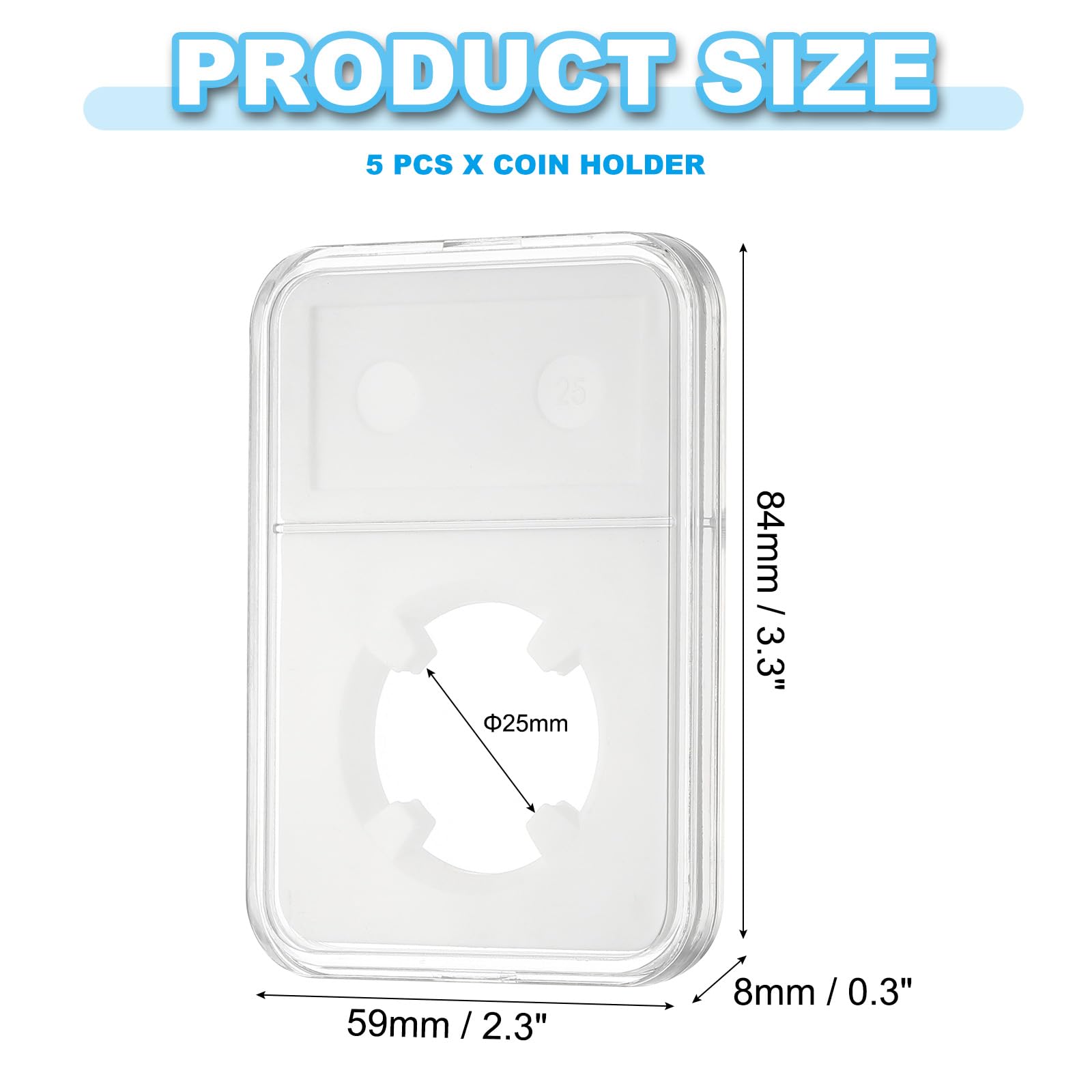 PATIKIL 25mm Coin Slab Display Holder - Image 2