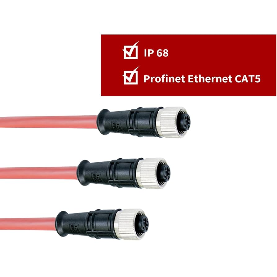 赤ニッケルセット1セット+赤ニッケル単体12個＋ケーブル4m Amazon.co.jp: Dinke M12 産業用ネットワーク通信円形コネクタ