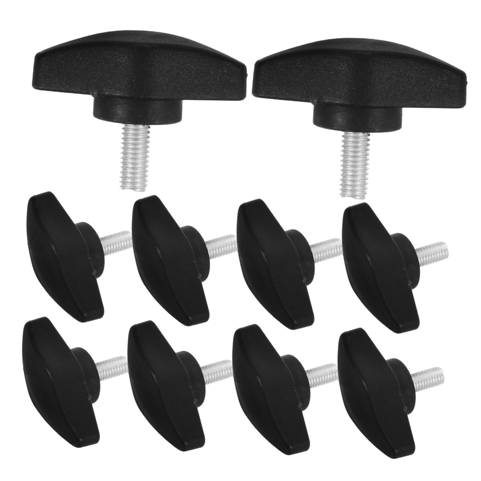 LALADEFIEE 10 Pcs Thumb Screws for Clamping Microphone Stands Plastic T Knob with Coarse Thread for Quick Removal and Secure Tightening and Live Events