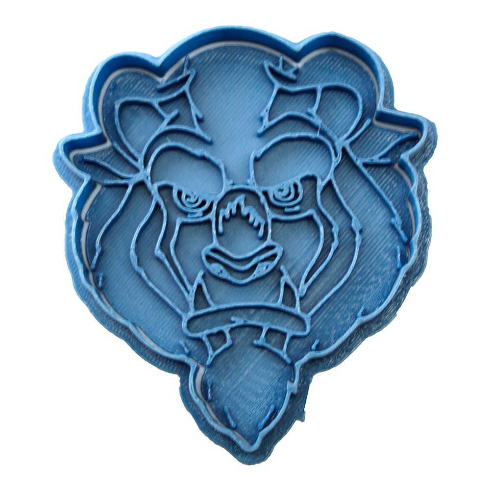 Cuticuter Bella Y Bestia - Set di 7 Pezzi per Biscotti in plastica, Blu, 16 x 14 x 1,5 cm