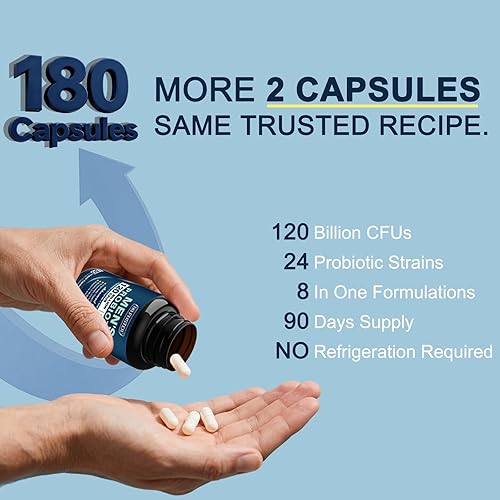 Miniatura 2 de DRFOSTER Probióticos para hombres Salud digestiva, 120 mil millones de UFC probióticos para hombre con enzimas y prebióticos y palma enana americana