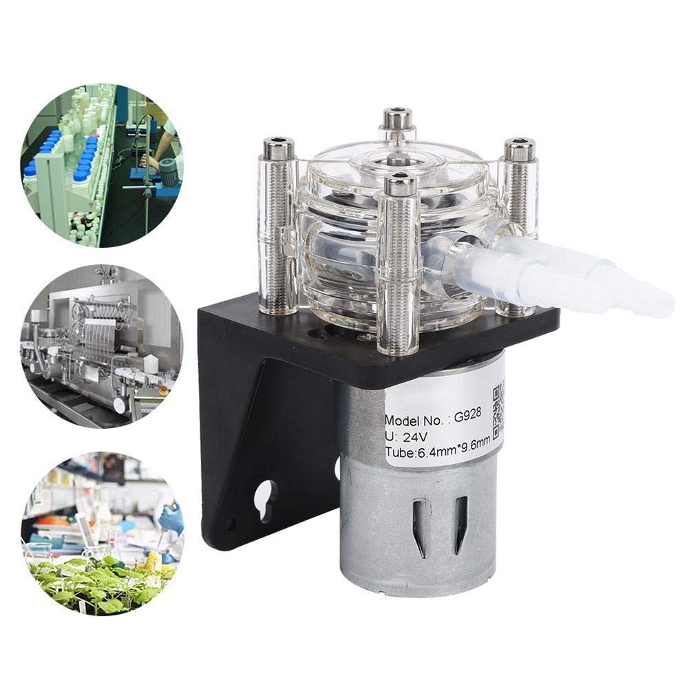 Bomba peristáltica Tres rodillos 500 ml/M Bomba dosificadora Motor de engranajes Bomba peristáltica de laboratorio Bomba dosificadora por goteo para acuario con base(24V)