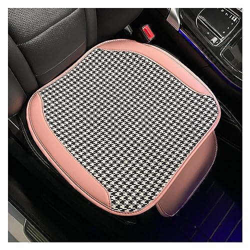 Housse de siège avant de voiture universelle en coton et lin motif treillis