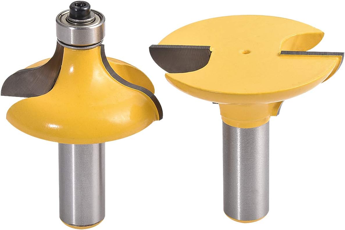 2 PCS Router Bits Set,Medium Ogee Matching Entry Door Profile Tools 1/2-Inch Shank