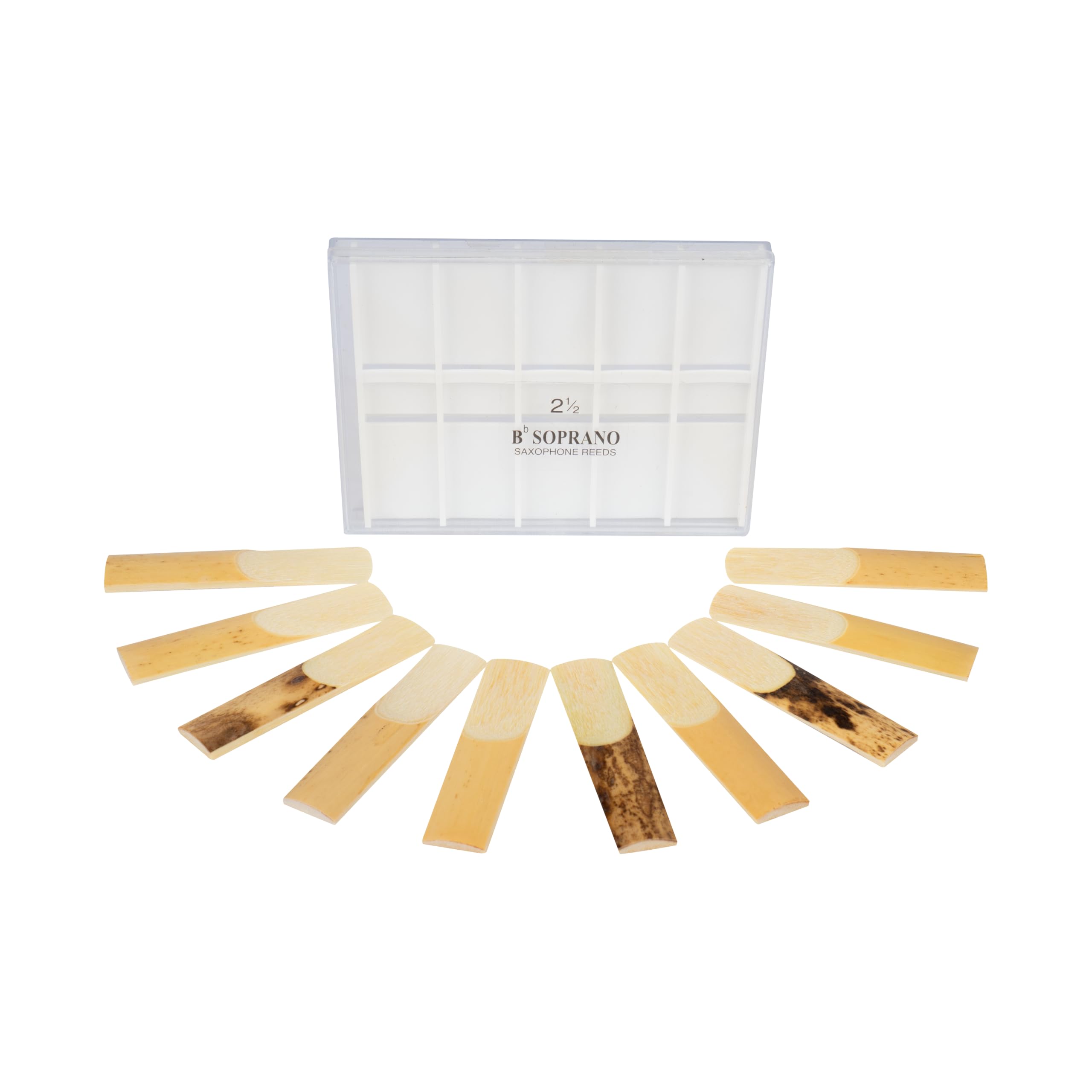JUAREZ JRZ-WI-SP25 Soprano Saxophone Reed, Strength 2.5, Natural Cane, Rich Tone and Fast Response, for Beginners and Intermediate Players, Pack of 10 with Storage Case-image-44